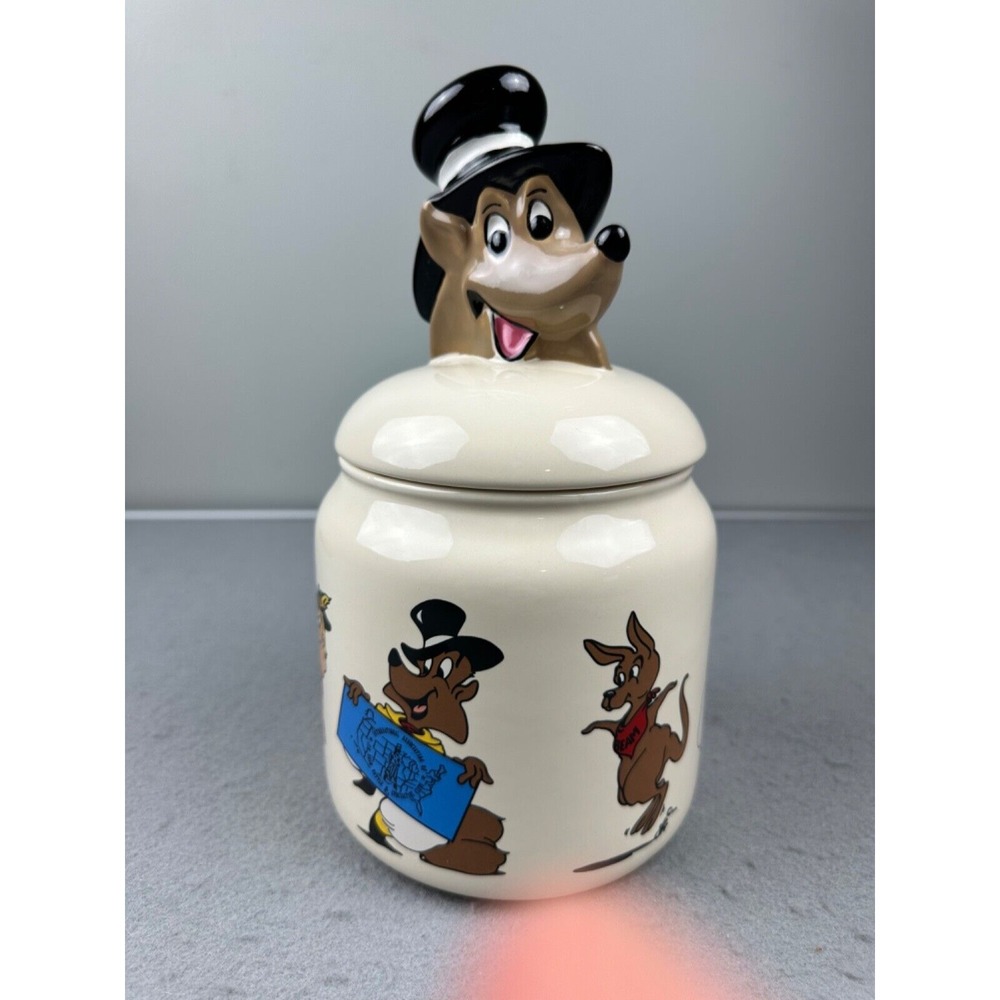 1996 Wade Porcelain R.Ellis Animated Characters Jim Beam Fox Head Cookie Jar